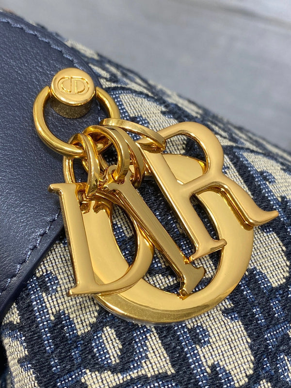 Sac Dior 2025 Voyage 28cm toile et cuir bleu marine/beige 270574