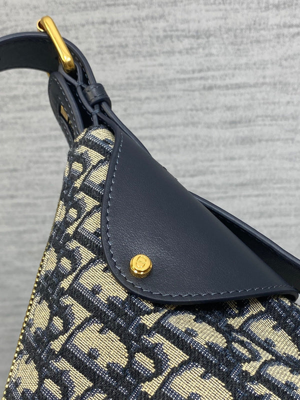Sac Dior 2025 Voyage 28cm toile et cuir bleu marine/beige 270574