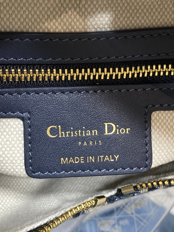 Sac Dior 2025 Voyage 28cm toile et cuir bleu marine/beige 270574