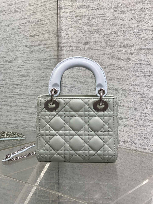 Sac Mini Lady Dior CD 2026 en agneau gris anthracite 286581