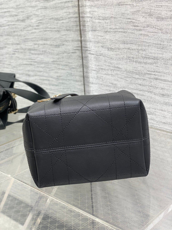 CD Toujours Bag 18cm Black Macrocannage Lambskin 286515