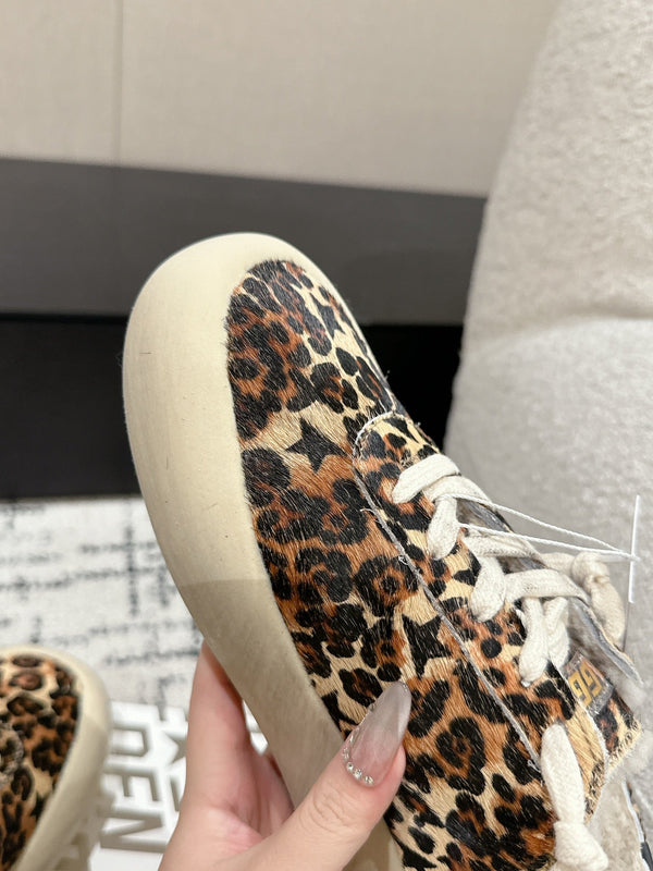 Golden Goose 2025 Sneaker Space-Star Sabot Léopard Laine Beige 141173
