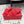 FG 26s T-strap Slippers Red Leather 923517