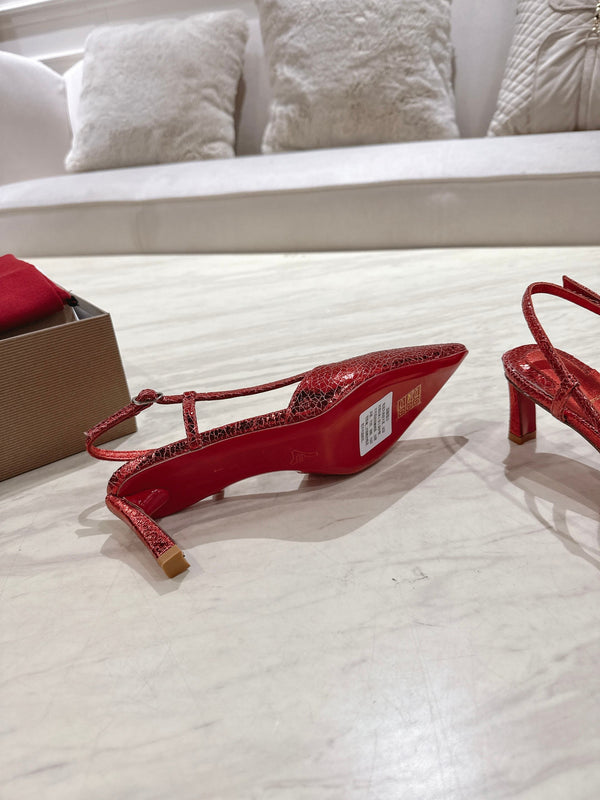 CL 25 Slingback Rosso Tessuto Originale 335140