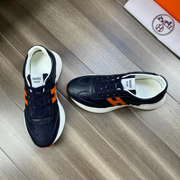 SNEAKER HM TRAIL IN PELLE DI VITELLO BLU SCURO