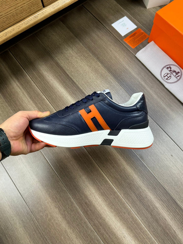 SNEAKER HM TRAIL IN PELLE DI VITELLO BLU SCURO