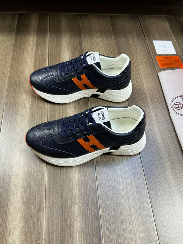 SNEAKER HM TRAIL IN PELLE DI VITELLO BLU SCURO