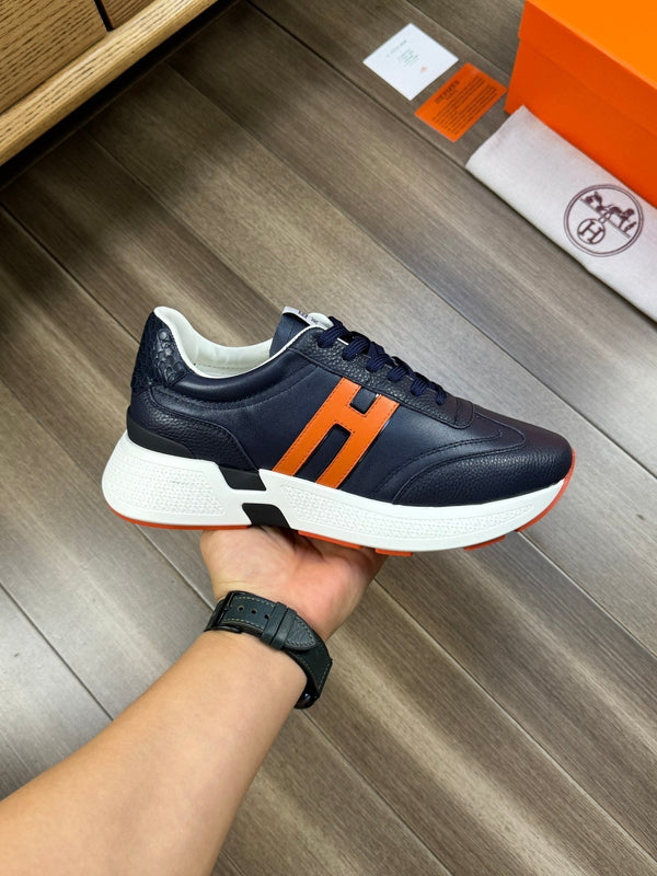 SNEAKER HM TRAIL IN PELLE DI VITELLO BLU SCURO