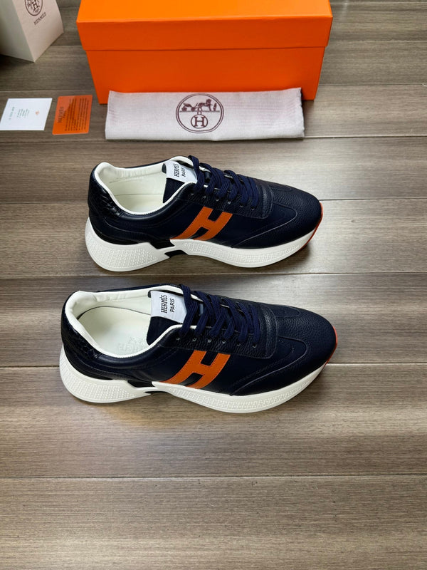 SNEAKER HM TRAIL IN PELLE DI VITELLO BLU SCURO