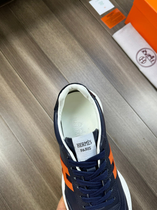 SNEAKER HM TRAIL IN PELLE DI VITELLO BLU SCURO