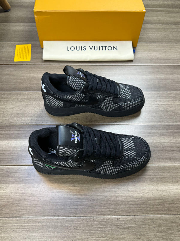 LV SNEAKER BLACK MIX WHITE CANVAS