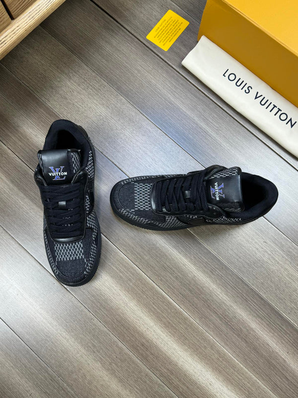 LV SNEAKER BLACK MIX WHITE CANVAS