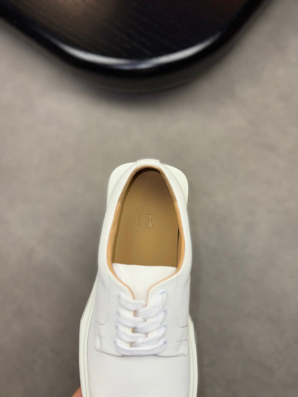 HM Men's Eveil Derby Shoe White Calfskin 538667