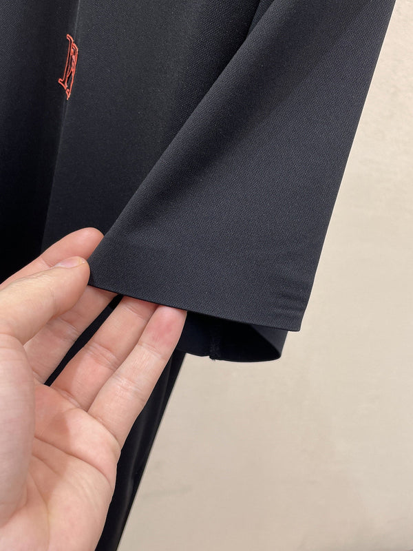 HM Men Short-Sleeve Polo Shirt Silk