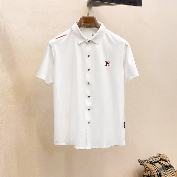 HM Men Short-Sleeve Polo Shirt Silk