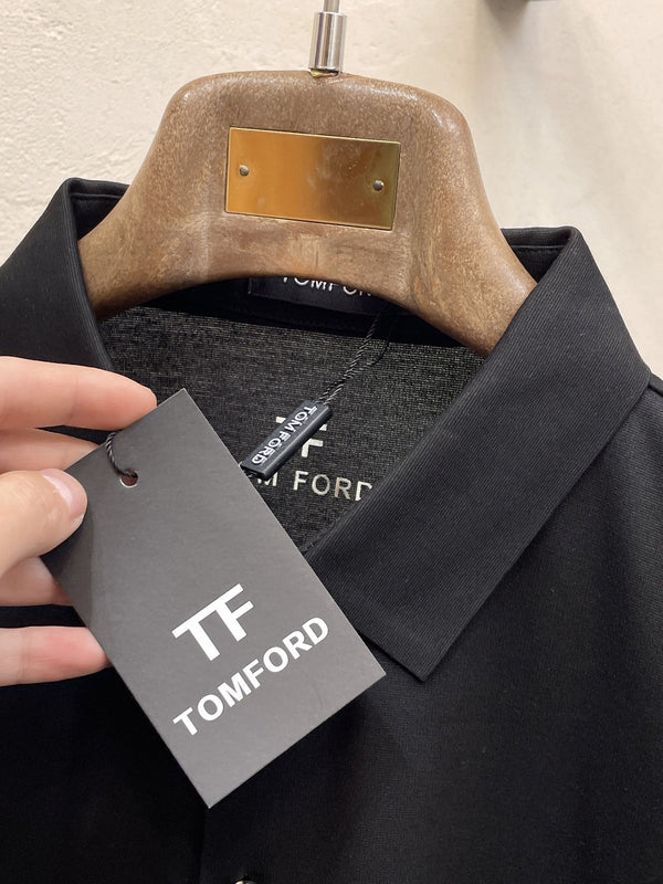 Tom Ford Men Short-Sleeve Polo Shirt Silk
