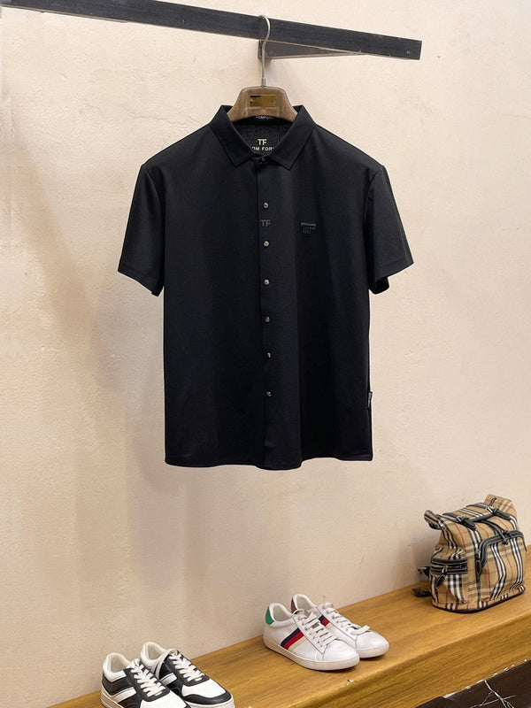 Tom Ford Men Short-Sleeve Polo Shirt Silk