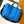 Borsa tote LV The Weekend 43 cm in tela monogramma blu e pelle Taïga 
