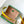 SHOPPER BAG 23 IN GREEN YELLOW CALFSKIN EMBROIDERED LOGO