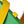 SHOPPER BAG 23 IN GREEN YELLOW CALFSKIN EMBROIDERED LOGO