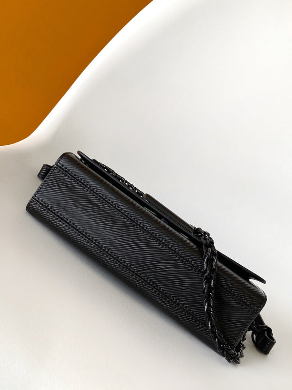 Borsa LV Twist West 23,5 cm in pelle nera 252678