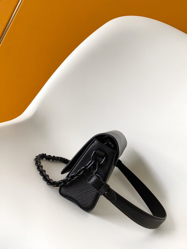Borsa LV Twist West 23,5 cm in pelle nera 252678