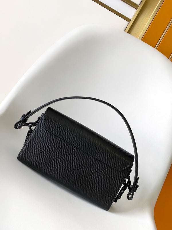 Borsa LV Twist West 23,5 cm in pelle nera 252678