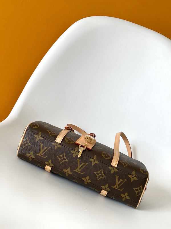 LV Hang On Handbag 26cm Brown Monogram Canvas GHW