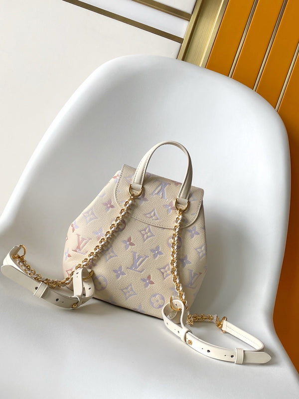 LV M15113 Backpack Monogram Embossed Cowhide Dream Cream GHW