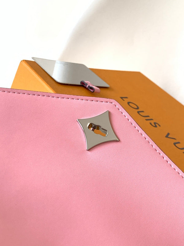 LV 25s Rose Des Vents Handbag 27cm Pink Crocodile Metal HW