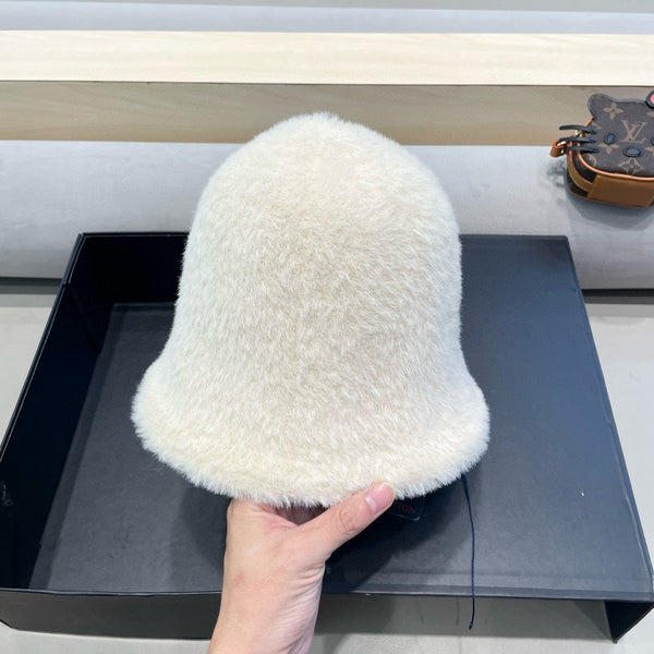 CAPPELLO A SECCHIELLO IN PELLICCIA DI CONIGLIO BEIGE 421261 