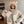 BALACLAVA HAT IN CAMEL BEIGE MIX WHITE FLEECE 422215