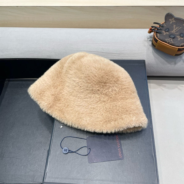 CAPPELLO A SECCHIELLO IN PELLICCIA DI CONIGLIO BEIGE AVENA 426226 