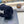 BUCKET HAT IN NAVY BLUE MIX WHITE LAMB FUR 431378