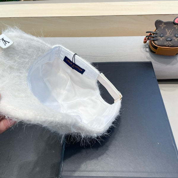 CAPPELLINO DA BASEBALL IN PELLICCIA DI CONIGLIO BIANCO 434935 