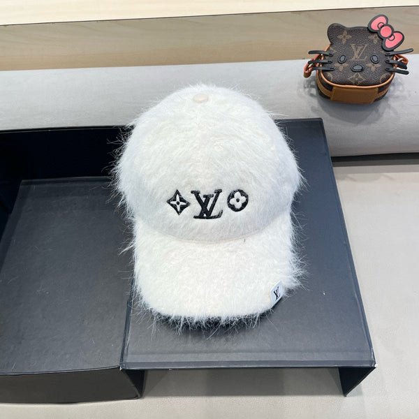 CAPPELLINO DA BASEBALL IN PELLICCIA DI CONIGLIO BIANCO 434935 