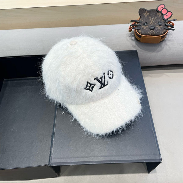 CAPPELLINO DA BASEBALL IN PELLICCIA DI CONIGLIO BIANCO 434935 
