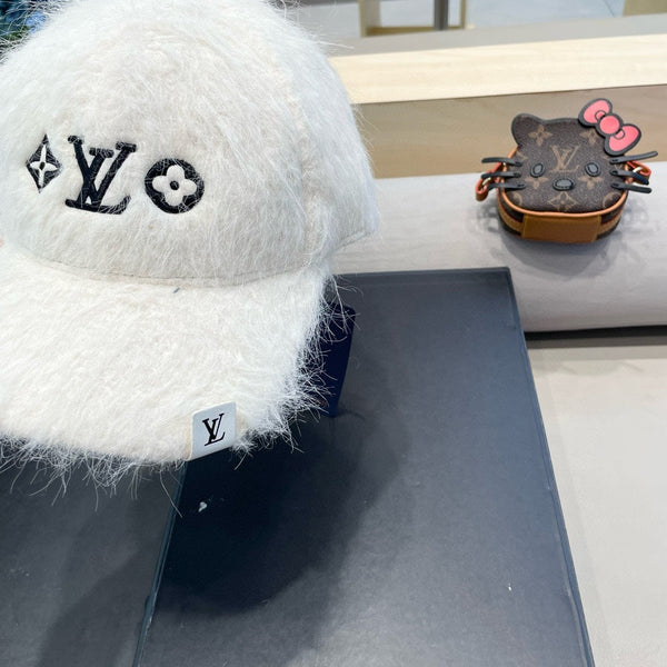 CAPPELLINO DA BASEBALL IN PELLICCIA DI CONIGLIO BIANCO 434935 