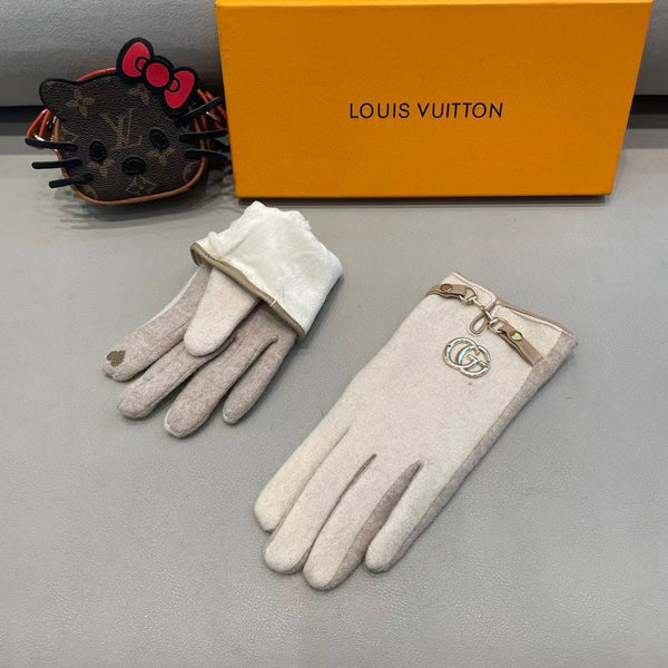 GLOVES IN BEIGE WOOL 454557