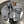 CC Hat Scarf Gloves Set Gray Black Knit 470402