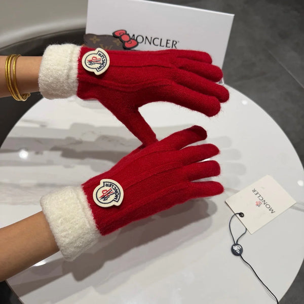 Moncler 26S Cable-Knit Full-Finger Gloves Wool 505726