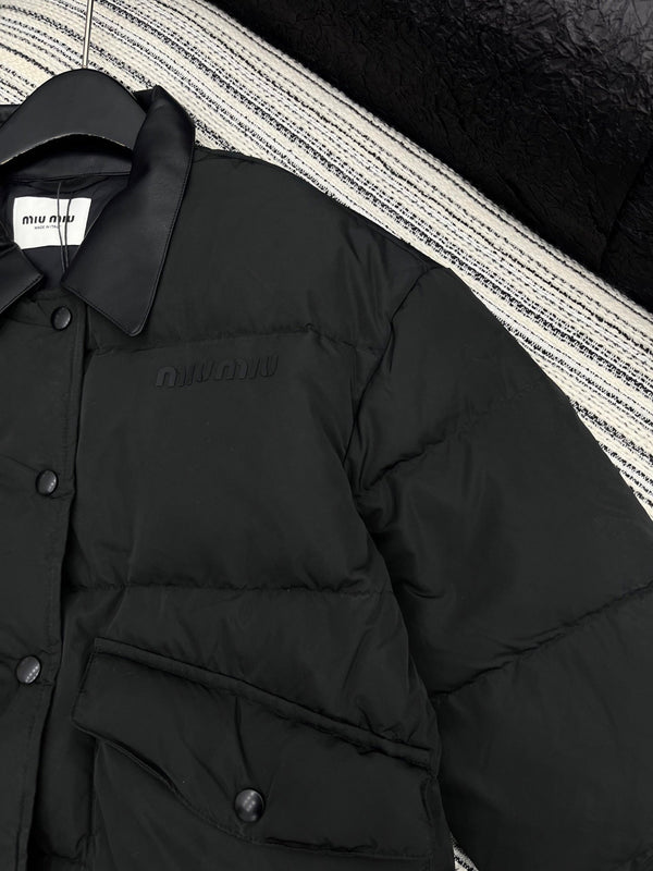 Miu Miu 25 Down jackets Black Polyester 301204