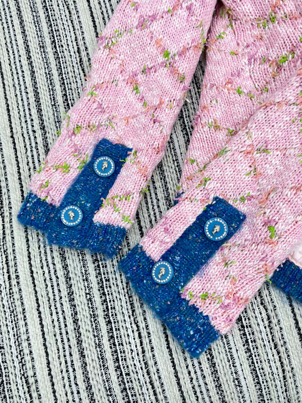 Cardigan CC 2025 Laine Rose Bleu 325890