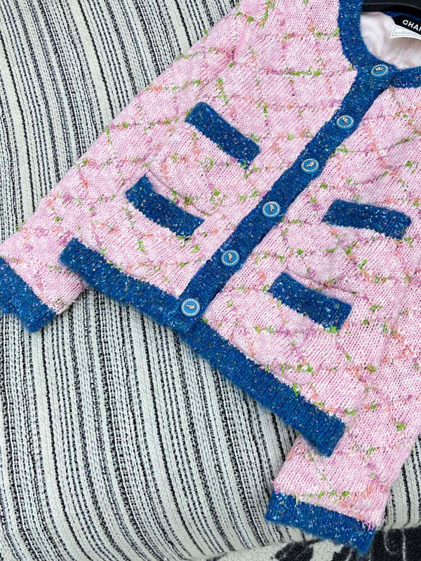 Cardigan CC 2025 Laine Rose Bleu 325890