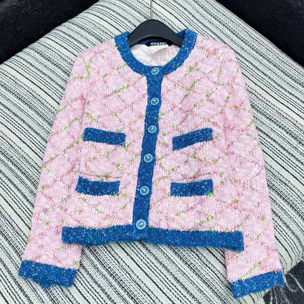 Cardigan CC 2025 Laine Rose Bleu 325890