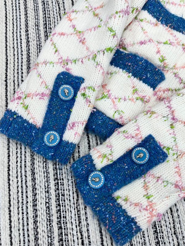 Gilet CC 2025 Blanc cassé Bleu Laine 325889