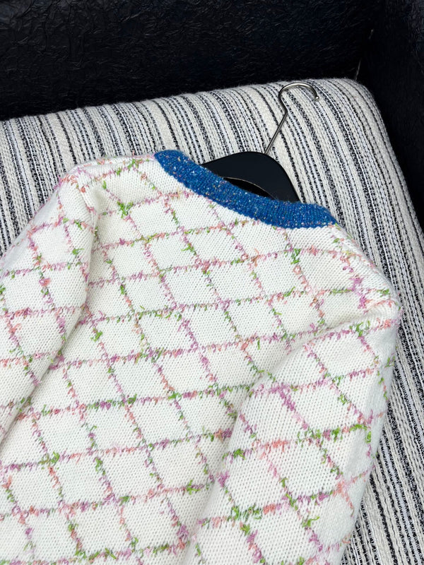 Gilet CC 2025 Blanc cassé Bleu Laine 325889