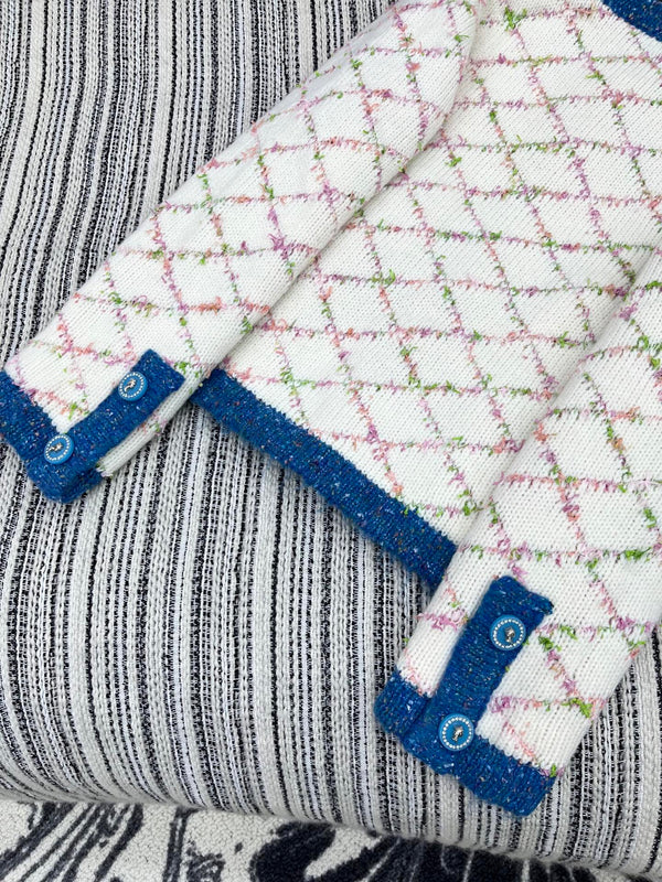 Gilet CC 2025 Blanc cassé Bleu Laine 325889