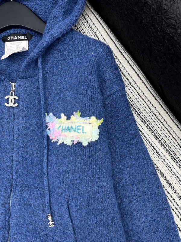 CC 2025 Veste à Capuche Laine Bleue 325888