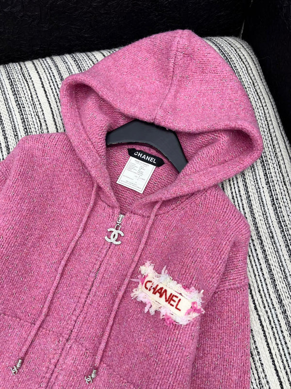 CC 2025 Veste à Capuche Laine Rose 325887